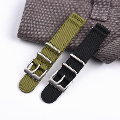 China Fashion/Super High Quality Environmental Protection Tetoron Casual/Sport 2 Pcs And NATO 2 Rings Nylon Watch Band for sale