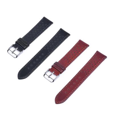 China JUELONG Genuine Leather 20mm and 22mm Quick Return Spring Bars Genuine Vintage Full Grain Leather Watch Strap Hand Made for sale