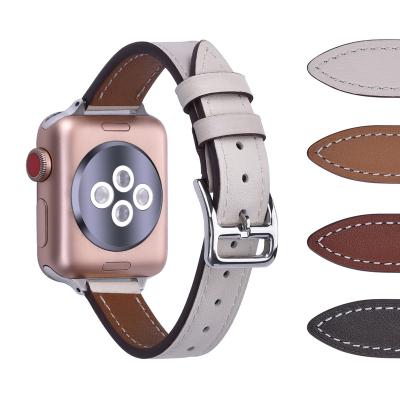 China Fashion/Casual Handmade Genuine Leather Strap/Sports JUELONG Smart Leather Strap 38mm 40mm 41mm Apple Watch Band Watch for sale