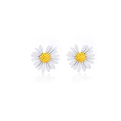 China 2021 Fashion Bohemia Eco-Friendly Elegant Sweet Chrysanthemum Small Dangle Dry Flowers Drop Earrings Flower Fashionable Jewelry for sale