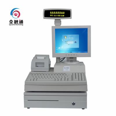 China Supermarkt-Registrierkasse-Touch Screen Positions-Anschluss 12 Zoll mit 58mm Thermal-Drucker zu verkaufen