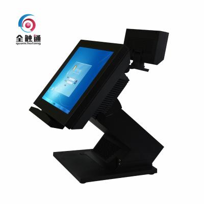 China 12 Inch Resistive Touch Screen POS System / POS Touch Terminal With Second Screen for sale