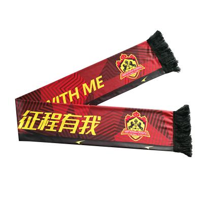 China Long Mesh Fabric Print Promotion Sports Team Fan Scarf for sale