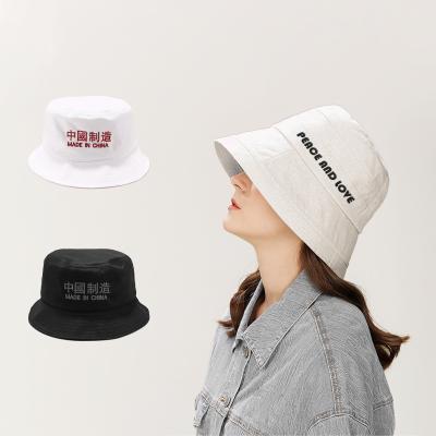 China Custom Sun Protection Wholesale Embroidery Unisex Printed Cotton Fisherman Logo Bucket Hats Summer for sale