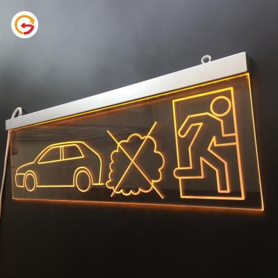 China Long Durable Easy Installation JAGUARSIGN Manufacturer Custom Emergency Exit Sign LED Light UL Exit Sign For Underground Parking for sale