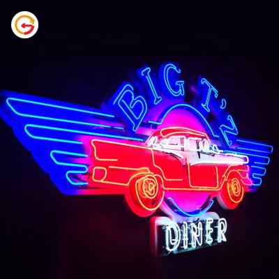 China JAGUARSIGN Buildings Supply Custom Shop Neon Sign Restaurant Glass Tube Decorative Custom Glass Neon Sign for sale