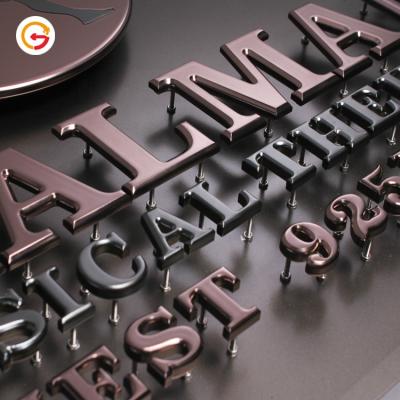 China Buildings JAGUARSIGN Factory Custom Company Metal Coating 3d Decorative Alphabet Acrylic Letters for sale