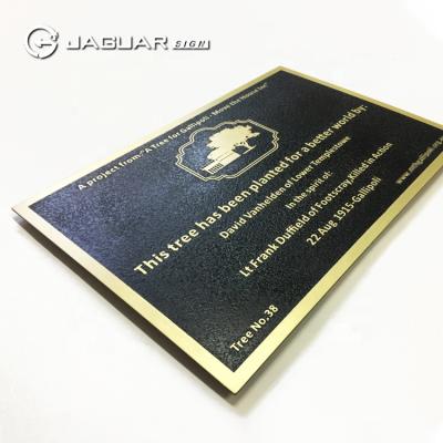 China Europe Factory Outlet Engraved Decorative Outdoor Custom Metal Name Plates for sale