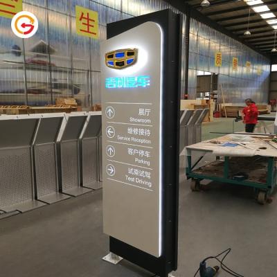 China Manufacturer Custom Outdoor Gas Station Pylon Sign Durable Easy Installation JAGUARSIGN Long Low Consumption Electric Parking Pylon Sign Shop Totem Sign Hotel for sale