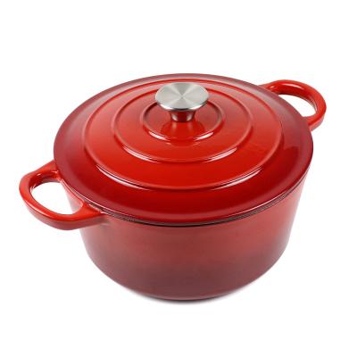 China Classic Cast Iron Stovetop Casserole Cookware Enamel Stocked Enamel Braising Casserole for sale