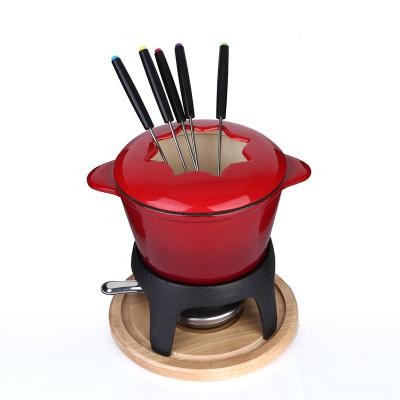 China Cheap Sustainable Mini Melting Chocolate Cheese Fondue Pot Set for sale