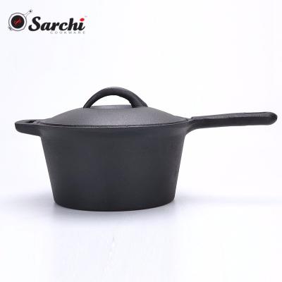 China Eco - Friendly Preseasoned Enameled Small Saucepan Cast Iron Sauce Pans for sale