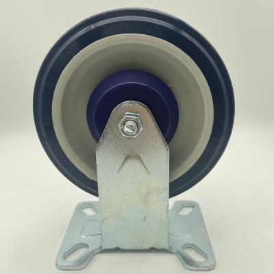 China The other 5 fixed plate of no. 3 Inch Polyurethane Wheel Guaranteed Unique Heavy Industrial Quality Fixed Polyurethane Trolley Caster Wheels for sale