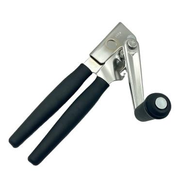 China Shop Hotel Restaurant Black Opener Commercial Hand Held Heavy Duty Can Opener With Classic Bent Handle Multifunctional Can Opener for sale