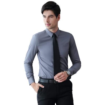 China High Quality Formal Fabric Waterproof Men's Business Shirts Professional Men's Solid Color Casual Long Sleeve Shirt Anti-wrinkle for sale