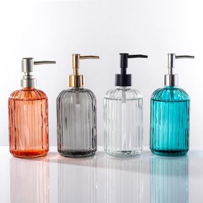 China 330ml Viable Color Hand Wash Glass Bottle High Quality White Luxury Empty Bottle Body Wash for sale