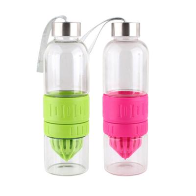 China Sustainable New Arrival High Borosilicate Glass Tumbler Fruit Tea Water Cup Bottles For Juice for sale