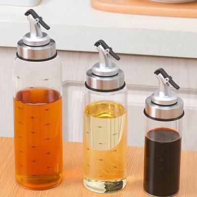 China New Freshness Preservation 500ml Stainless Steel Vinegar Kitchen Olive Oil Empty Glass Bottle For Cooking for sale