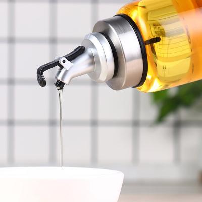 China Glass Bottle Of Olive Oil And Vinegar Sauce Round Freshness Retention Kitchenware for sale