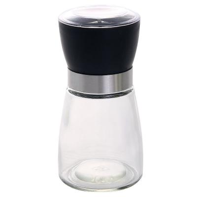 China High Quality Eco-Friendly Glass Sea Salt Spice Pepper Grinder with Top Stainless Steel Salt and Pepper Grinder for sale