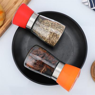 China Mini Stainless Steel Custom Color Outdoor Portable Spice Tool Mill Super Salt and Pepper Grinder Set for sale