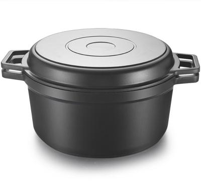 China Sustainable High Quality Household Kitchen Cookware 24cm Aluminum Casserole Roaster for sale