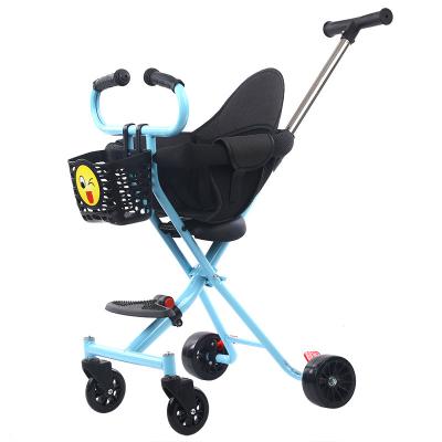 China New Carry Baby The Anti-Rollover Simple And Portable Four Wheel Folding Tricycle Carts For Kids for sale