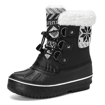 China Round Snow Boots Winter For Boys Girls Shoes Fashion Plush Kids Water Proof Students Sneakers Warm Kids Boots for sale