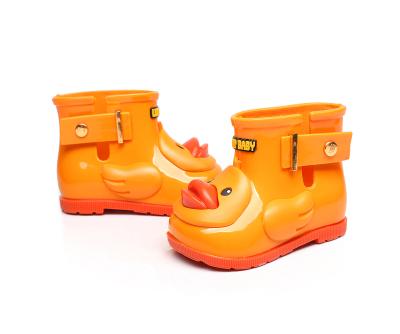 China Baby Boy Girls Round Design Anti-slip Rubber Cute Rain Boots 2021 Waterproof Rain Shoes Kids Raining Shoes for sale