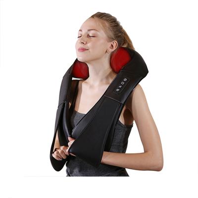 China Smart Electric Hot Compress Pulse Neck Shoulder Massager Shiatsu Neck Shoulder and Back Massager for sale