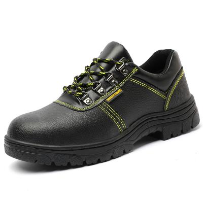 China Iron Toe PU Leather Upper Material And Rubber Material Outsole Safety Shoes for sale