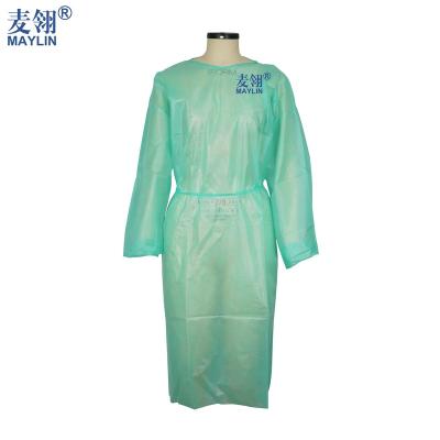 China Visitors Level 1 AAMI Green Disposable PPE Isolation Patient Gown For Hospital/Visitors/Wholesaler for sale