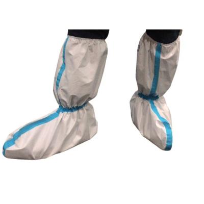 China Seams taped long blue disposable medical shoes covers waterproof medical protection pp+pe GB15979-2002 for sale