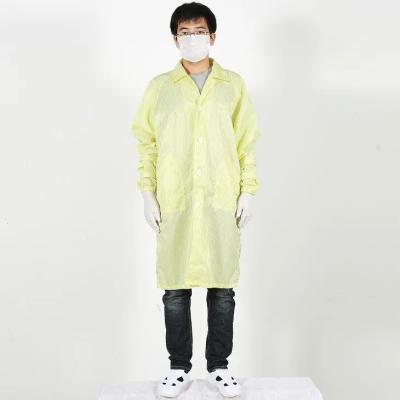 China Reusable Non-Sterile Non-Sterile Non-Sterile Waterproof Anti-Static Clothing 95gsm Visitors Cleanroom Clothing Clothing Polyester 270T for sale