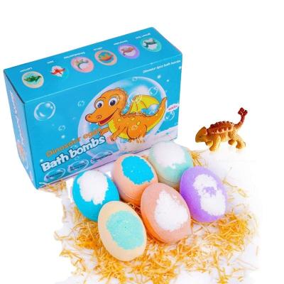 China Factory Direct Hot Selling Body Care Low MOQ Body Skin Perfume Moisturizing Bubble Ball Dinosaur Egg Set Explosive Salt Ball. for sale