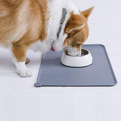 China Wholesale Multi Color Dog Cat Feeding Mat Home Solid Silicone Waterproof Pet Mat for sale