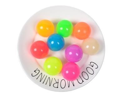 China Hot Glow Ball Indicative Ceiling Bulk TPR Sale TPR Sticky Squishy Toys Glow Ceiling Splat Hook Throw Balls Target Sticky Ball for sale