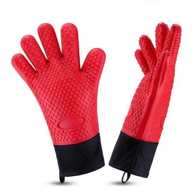 China Hot Selling Non-slip Silicone Heat Resistant Heat Resistant Mitts For Kitchen Mitts Silicone Gloves for sale