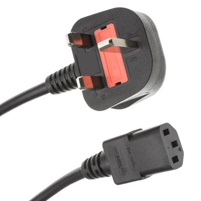 China British UK Home Appliance Mains Lead 3 PIN Plug To IEC C13 Computer Power Cord for sale