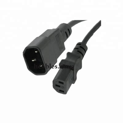 China Home Appliance IEC C13 European Connector C14 To Euro Mains Lead 90degree Power Cord for sale