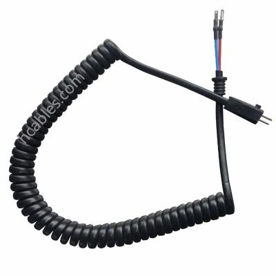 China 01 Hospital Bed Male Plug Coil Cord Male Plug Spiral Ducted System Cable for sale