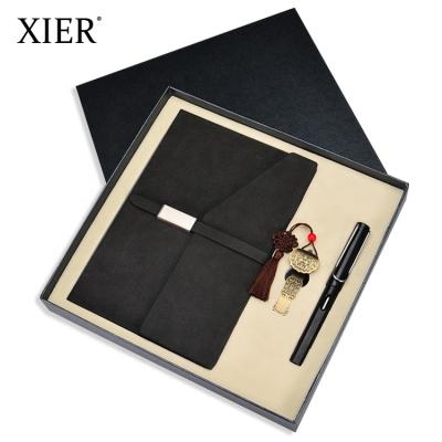 China High Grade Office Stationery Gift A5 Notebook USB Pen Set Custom Logo Pu Leather Notebook With Gift Box for sale