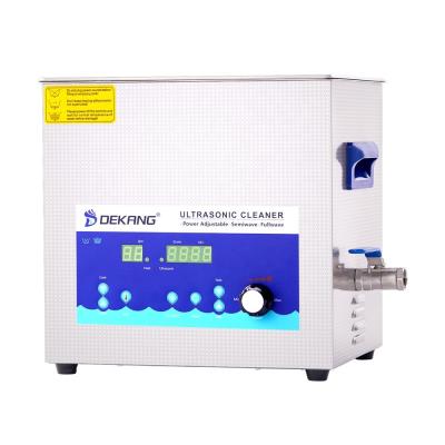 China Hotel 10 Liter Adjustable Injector Power Ultrasonic Cleaning Equipment with Heater and Timer for sale