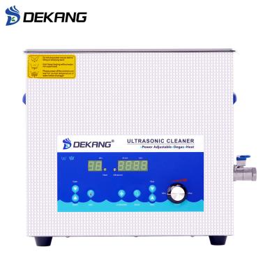 China Hotel Dekang 15L Power Adjustable Ultrasonic Cleaner For Mobile Phone Ozone Plant Musical Medical Instruments for sale