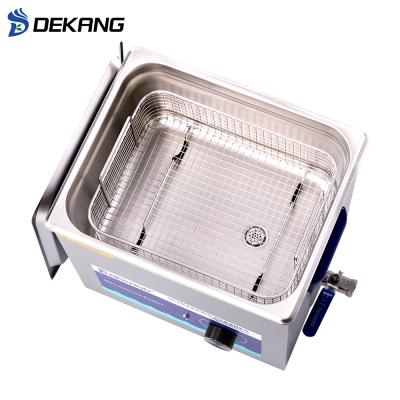 China Hotel Dekang 10L Stainless Steel Ultrasonic Watches Gasket Parts Sonic Cleaner for sale