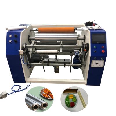 China Food Two Shaft Food Foil And Aluminum Film Rewinding Machine for sale