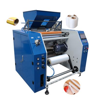 China Fully Automatic Food Stretch Film Rewinder Machine Maker for sale