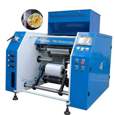 China Fully Automatic Perforated Food Wrap Film Rewinder Maker for sale