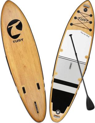 China Surfking unisex drop boarding wooden inflatable paddle boards isup surfing boards stand up board with accessories for sale