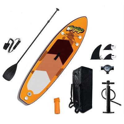 China Latest Design 11ft Double Layer Unisex Drop Stitch Surfking Paddle Board Inflatable SUP Standup Board Isup for sale